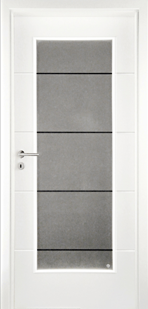 Holz-Diedrich GmbH - Türen-Spezialist - Zimmertüren - Stiltüren weiss moderne Prägung - LEINE 05 - LA gross - Motiv D 600 Negativ