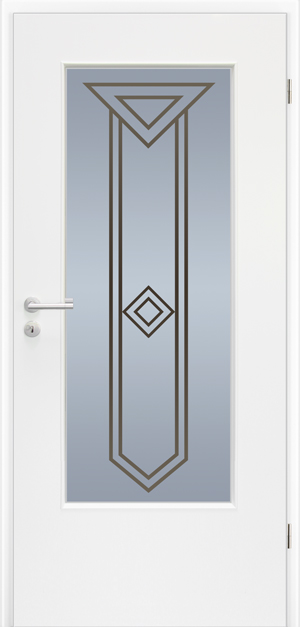 Holz-Diedrich GmbH - Türen-Spezialist - Zimmertüren weiss modern ALLER - LA DIN - Motiv D 662 Negativ