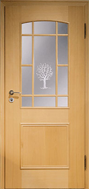 Holz-Diedrich GmbH - Türen-Spezialist - Zimmertüren - Stiltüren Echtholz furniert - Modell S01 - Aachen - Buche - Lichausschnitt - mit Aufsatzleisten