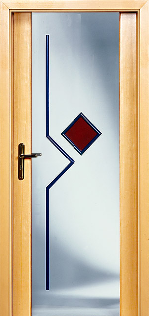 Holz-Diedrich GmbH - Türen-Spezialist - Zimmertüren - Holz-Glas-Türen - FULDA - Buche - Motiv H 2 Platte Rot 3005