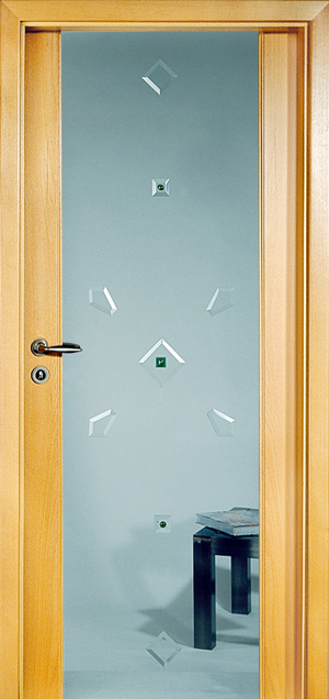 Holz-Diedrich GmbH - Türen-Spezialist - Zimmertüren - Holz-Glas-Türen - FULDA - Buche - Facett-Glas Motiv F 2