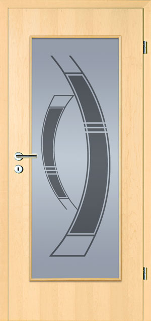 Holz-Diedrich GmbH - Türen-Spezialist - Zimmertüren - Sandstrahl-Motive - LIPPE - Ahorn lackiert - LA gross - Motiv D 431 Negativ