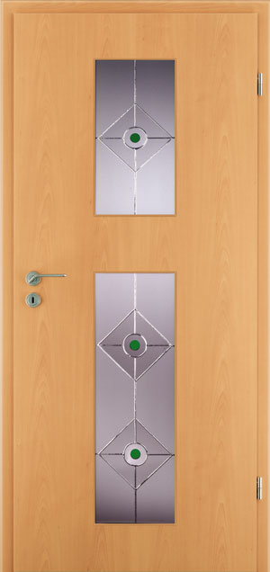 Holz-Diedrich GmbH - Türen-Spezialist - Zimmertüren - Tiffany- und Facett-Gläser - LIPPE - Buche - Tiffany Motiv T 18