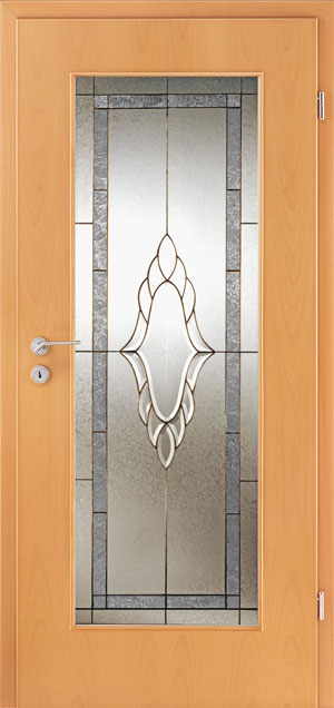 Holz-Diedrich GmbH - Türen-Spezialist - Zimmertüren - Tiffany- und Facett-Gläser - LIPPE - Buche - Tiffany Motiv T 102