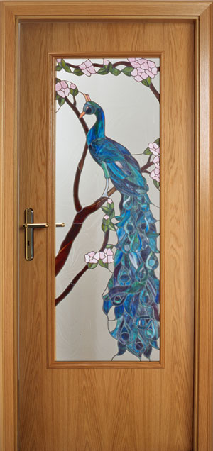 Holz-Diedrich GmbH - Türen-Spezialist - Zimmertüren - Tiffany- und Facett-Gläser - LIPPE - Buche natur - Tiffany Motiv T 36