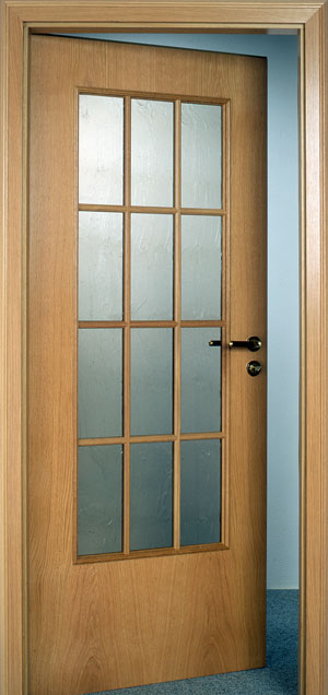 Holz-Diedrich GmbH - Türen-Spezialist - Zimmertüren - Sprossen und Verglasung - LIPPE - Eiche natur - Sprosse 114 - Glas altdeutsch bronce