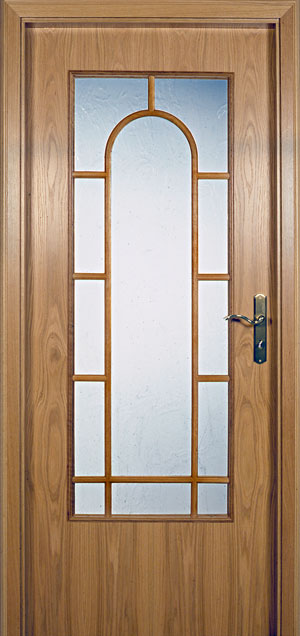 Holz-Diedrich GmbH - Türen-Spezialist - Zimmertüren - Sprossen und Verglasung - LIPPE - Eiche natur - Sprosse 145 - Glas gothic weiss