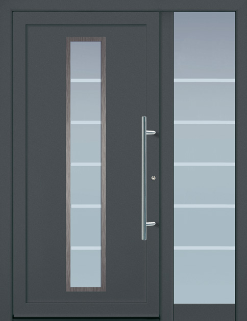 Holz-Diedrich GmbH - Türen-Spezialist - Haustüren aus Aluminium - STANDARD - HD-A S 16 - mit Seitentei