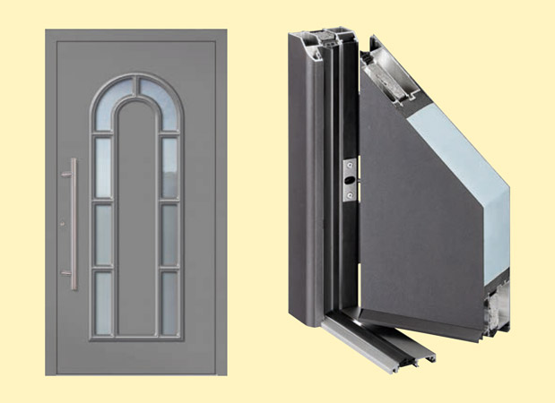 Holz-Diedrich GmbH - Türen-Spezialist - Haustüren aus Aluminium - KLASSISCH - mit Aufsatzfüllung