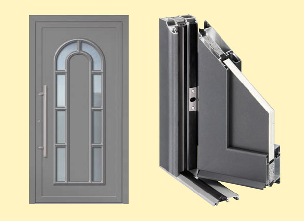 Holz-Diedrich GmbH - Türen-Spezialist - Haustüren aus Aluminium - KLASSISCH - mit Einsatzfüllung